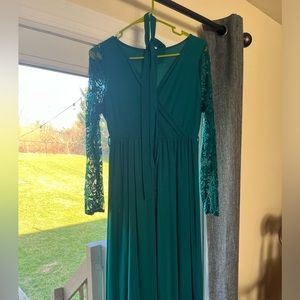 Teal long sleeve dress